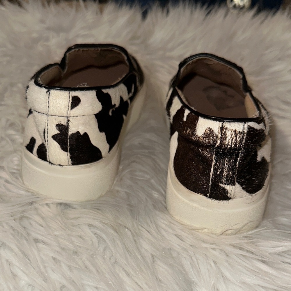 INC International Concepts, Cow Hair Fur Upper Black/White Slip On Sneaker 8M - Picture 5 of 8